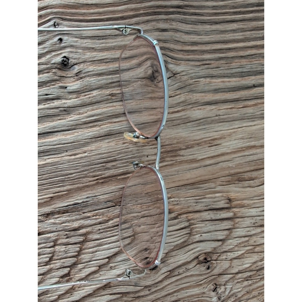 Vintage Eyeglasses Anita RS Windsor Aviator Round Gold Metal Half Rim Oversized - Picture 14 of 16